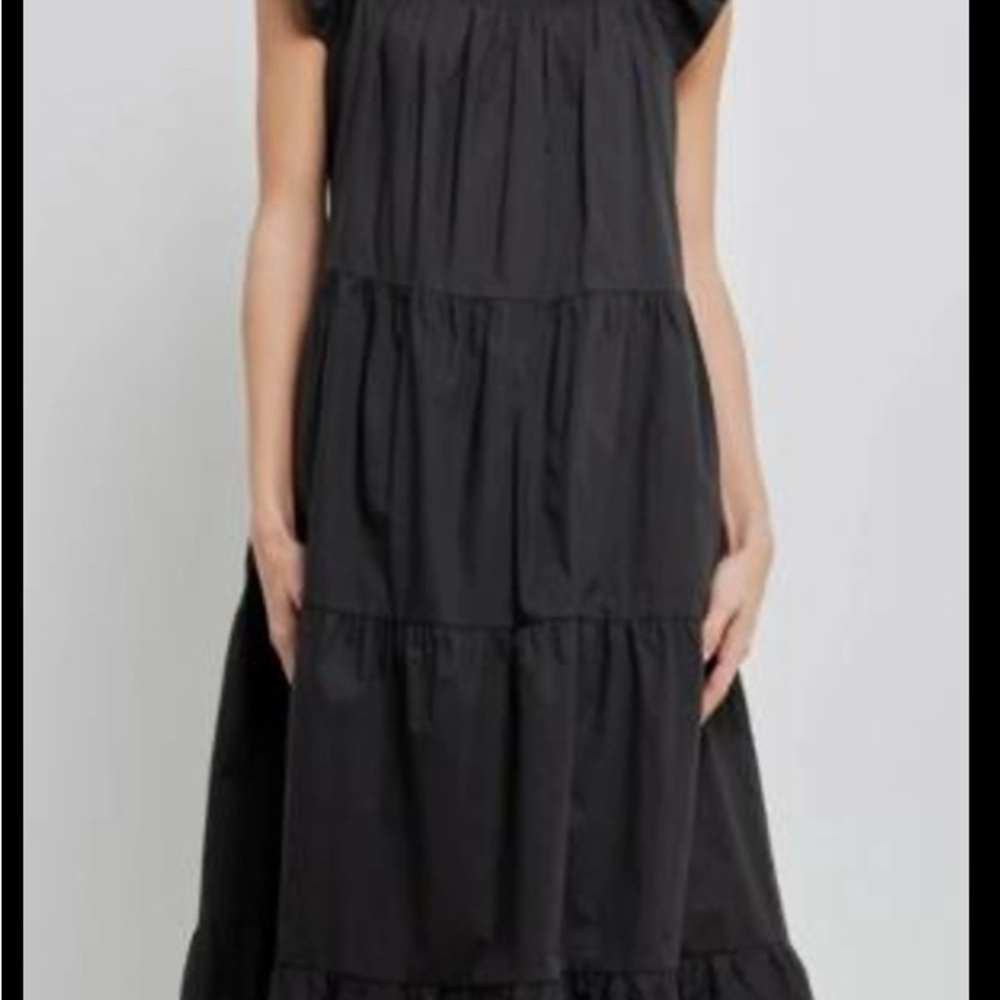English Factory Black Sleeveless Dress